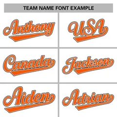White Orange-Black Varsity Full-Snap Letterman Jacket 5