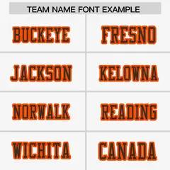 White Orange-Brown Raglan Side Pattern Football Jersey 3