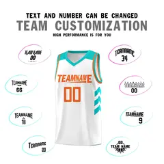 White Orange Classic Sets Sports Basketball Jersey 4