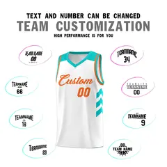 White Orange Classic Sets Sports Basketball Jersey 4