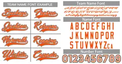 White Orange Classic Style Authentic Baseball Jersey 3