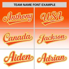 White Orange Gradient Authentic Baseball Jersey 3