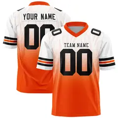 White Orange Gradient Outdoor Flag Football Jersey 1