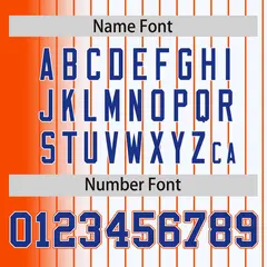 White Orange Gradient Pinstripe Full-Snap Letterman Jacket 4