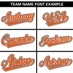 White Orange Gradient Ribbed Authentic Baseball Jersey 3
