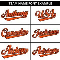 White Orange Gradient Side Star Pattern Baseball Jersey 3