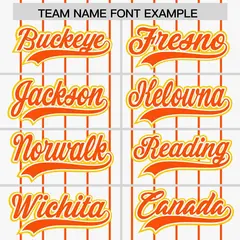 White Orange Gradient Stripe Fashion Sleeves Baseball Jersey 3