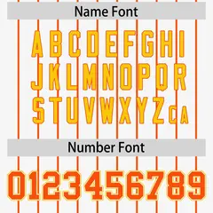 White Orange Gradient Stripe Fashion Sleeves Baseball Jersey 4