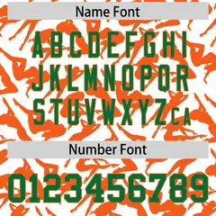 White Orange Graffiti Pattern Baseball Jersey 4