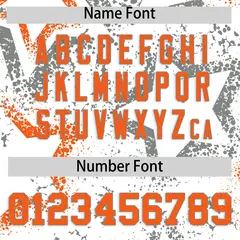 White Orange Graffiti Star Ink Texture Baseball Jersey 4