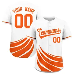 White Orange Graffiti Wind Mark Baseball Jersey