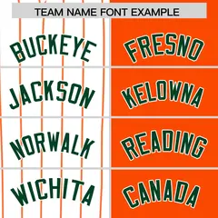 White Orange Green Pinstripe Raglan Baseball Jersey 20