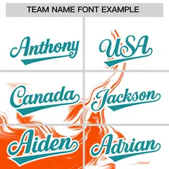 White Orange Ink Pattern Baseball Jersey 3