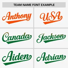 White Orange Kelly Green Gradient Side Baseball Jersey 3