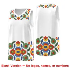 White Orange Mexican Colors Graffiti Basketball Jersey 6