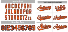 White Orange-Navy Full-Button Classic Baseball Jersey 3
