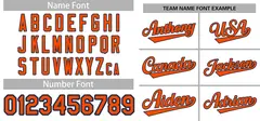 White Orange-Navy Full-Button Classic Baseball Jersey 3