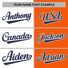 White Orange-Navy Two Tone Split Varsity Letterman Jacket 5