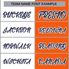 White Orange-Navy Two Tone Split Varsity Letterman Jacket 5
