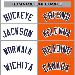 White Orange-Navy Two Tone Split Varsity Letterman Jacket 5