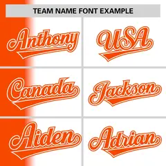White Orange Pinstripe Gradient Baseball Jersey 3