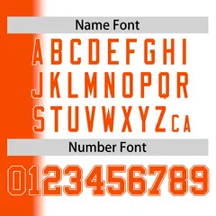 White Orange Pinstripe Gradient Baseball Jersey 4