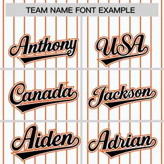 White Orange Pinstripe Raglan Varsity Letterman Jacket 3