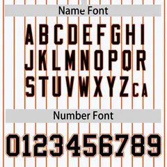 White Orange Pinstripe Raglan Varsity Letterman Jacket 4