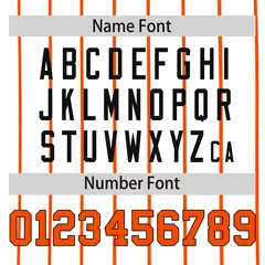 White Orange Pinstripe Two-tone Side Baseball Jersey 4