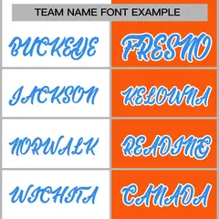 White Orange-Powder Blue Two Tone Split Varsity Full-Snap Letterman Jacket 5