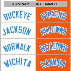 White Orange-Powder Blue Two Tone Split Varsity Full-Snap Letterman Jacket 5