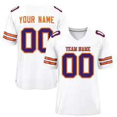 White Orange-Purple Classic Mesh Authentic Football Jersey 1