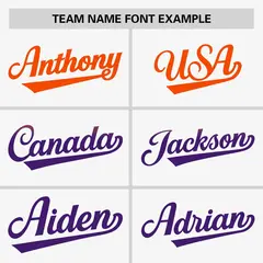 White Orange-Purple Gradient Side Baseball Jersey 3