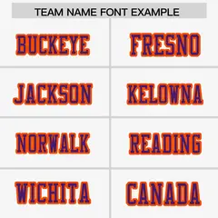 White Orange-Purple Raglan Side Pattern Football Jersey 3