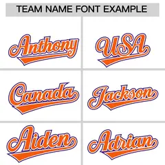 White Orange Purple Sleeve Flag Lace Baseball Jersey 3