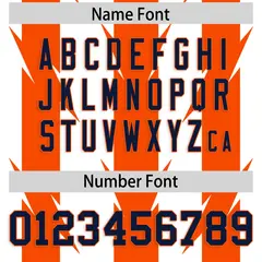 White Orange Razr Stripe Graffiti Pattern Flag Football Jersey 4