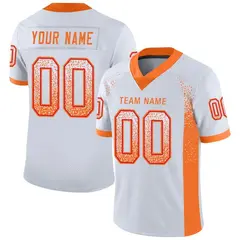 White Orange Red Drift Fashion Mesh Football Jersey 1