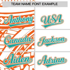 White Orange Split Tribal Pattern Baseball Jersey 3