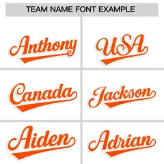White Orange Star Ribbing Authentic Baseball Jersey 3