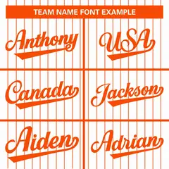 White Orange Stripe Full Button Authentic Baseball Jersey 3