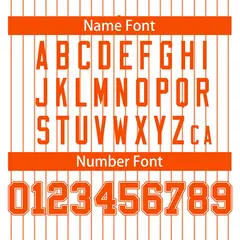 White Orange Stripe Full Button Authentic Baseball Jersey 4