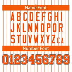 White Orange Stripe Full Button Authentic Baseball Jersey 4