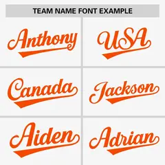 White Orange Stripe Raglan Two-Button Softball Jersey 3