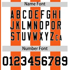 White Orange Stripe Two-Button Softball Jersey 4