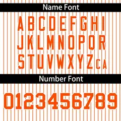White Orange Striped Pullover Baseball Jersey 4