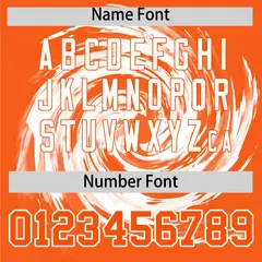 White Orange Swirl Graffiti Pattern Baseball Jersey 4