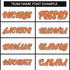 White Orange White-Black Classic Style Hockey Jersey 3