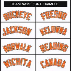 White Orange White-Black Classic Style Hockey Jersey 3