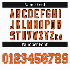 White Orange White-Black Classic Style Hockey Jersey 4