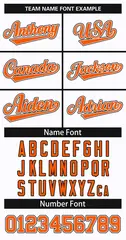White Orange White-Black Classic Style Hockey Jersey 3